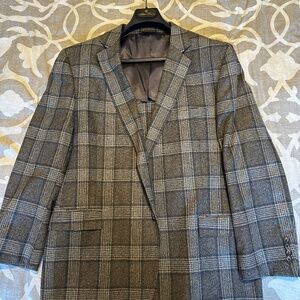 Brooks Brothers Classic Fit Wool Blazer Sport Coat in Plaid Tweed
